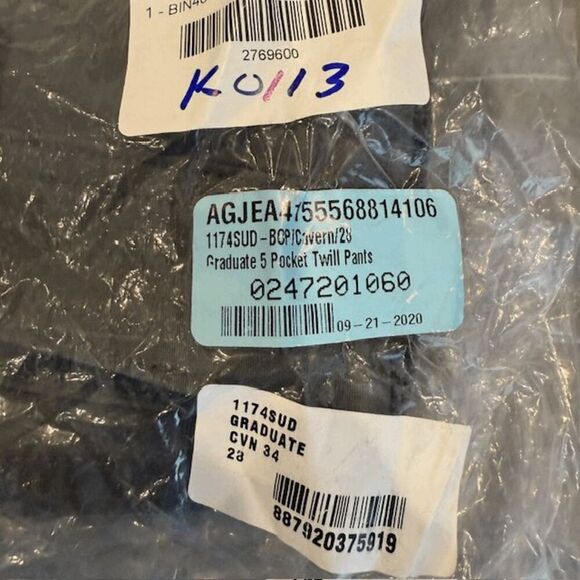 NEW! Adriano Goldschmied The Graduate Tailored Leg Pants Sueded Gray Size 28x34 - Picture 16 of 16